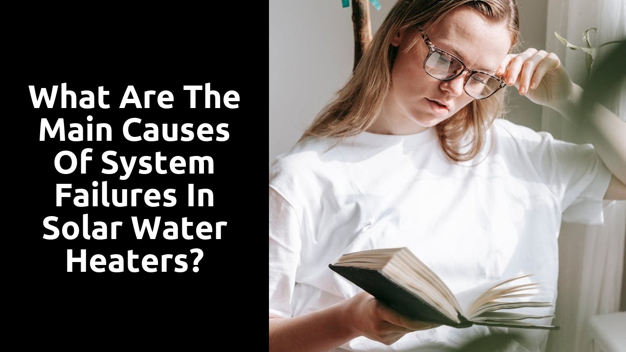 What are the main causes of system failures in solar water heaters?